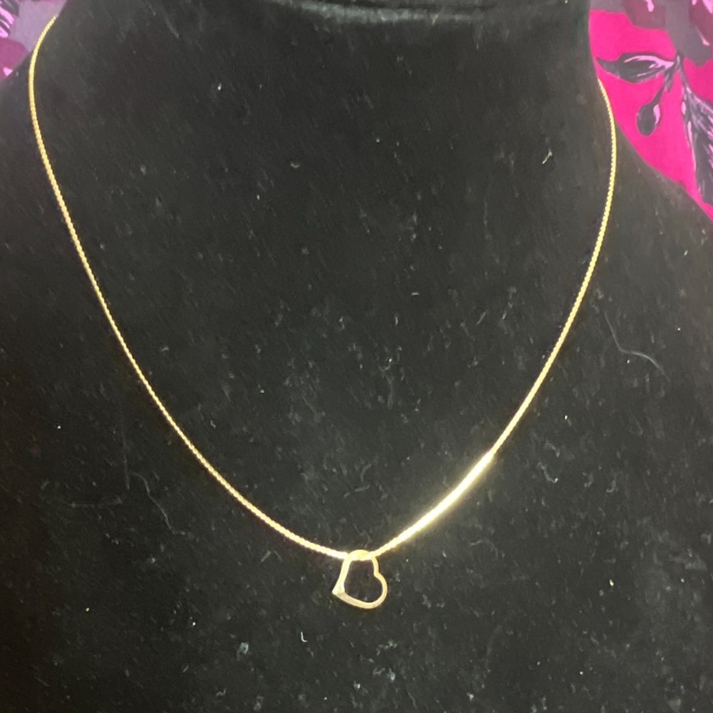 14 K Gold Heart 16” Necklace